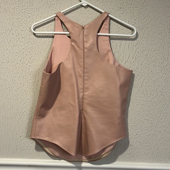 Amanda Uprichard Dusty Rose Pasadena Faux Leather tank top size medium - Picture 4 of 9